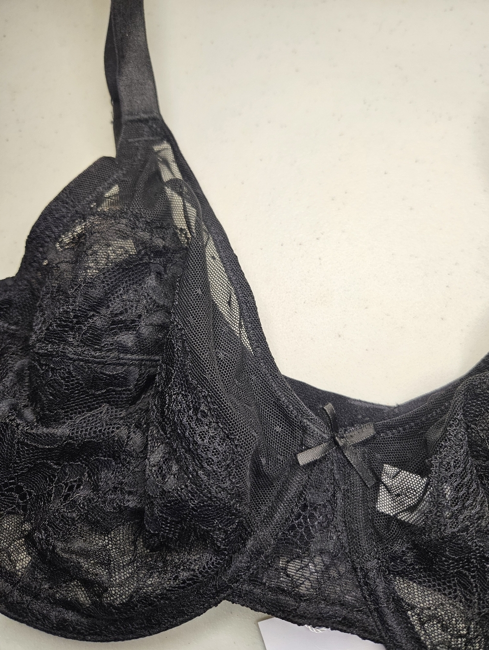 Brand New Hsia Life Enchante Black Lace Underwire Bra New 32DD - Picture 4 of 12